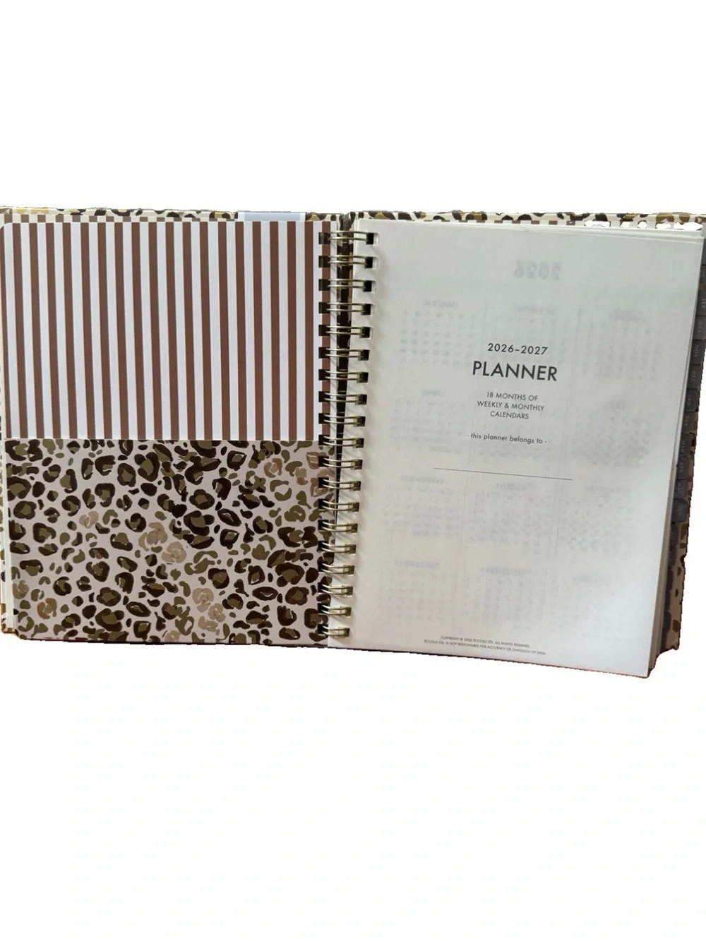 Eccolo Planner 2026- 2027 18-Month Weekly & Monthly Planner Hard Cover 10x8”